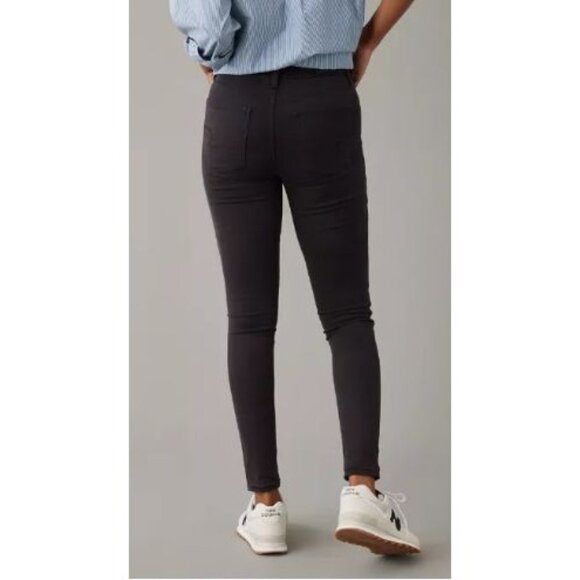 AEO Velvet Jeggings Women's Black Super Stretch Skinny Size 6 VTG Old School - Picture 2 of 16